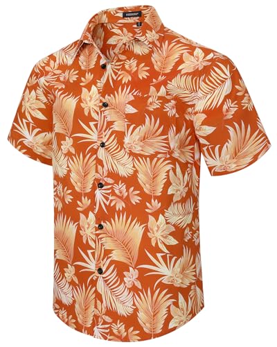 Hawaiian Shirt for Men Casual Summer Short Sleeve Beach Vacation Aloha Hawaii Button Down Shirt Holiday
