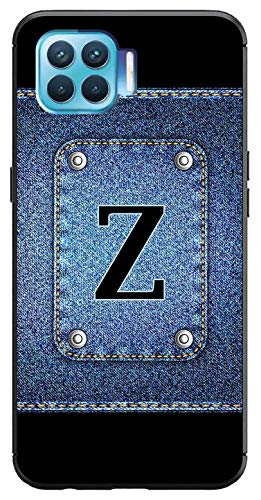 Image of Amazon Brand - Solimo Designer Button Jeans Alphabet-Z Printed Soft & Flexible Hybrid Back Case Mobile Cover for Oppo F17 Pro