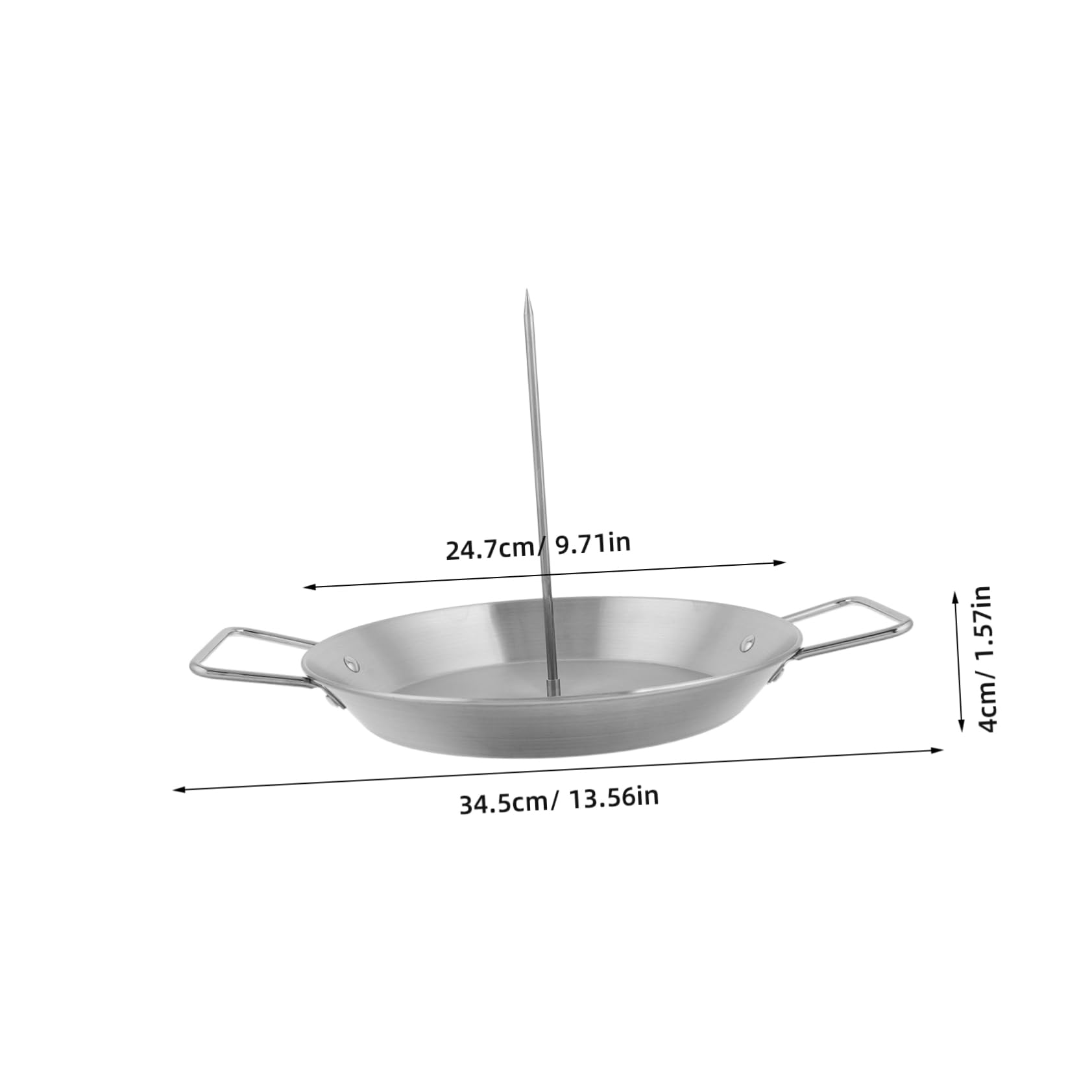 Acero Inoxidable Soporte Vertical con 3 Pinchos Desmontables