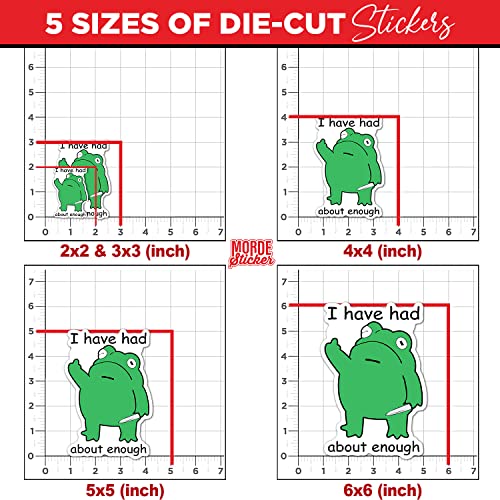 I Have Had About Enough Frog Sticker Frog With Knife Funny Cute Die-Cut Waterproof Vinyl Sticker For Laptop Water Bottle Phone Case Cars Merchandise Decor Decal Stuff Gift Idea For Her Him Adults Kid #TOP4