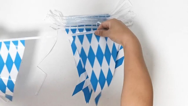 Guirlande Bavaroise Oktoberfest 3 Pcs - Bannière Triangulaire Fanion Fête Bière