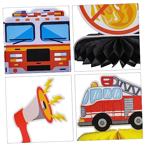 Abaodam 18 Peças De Enfeites De Caminhão De Bombeiro Favores Decoração Prop Decoração De Cabine De B