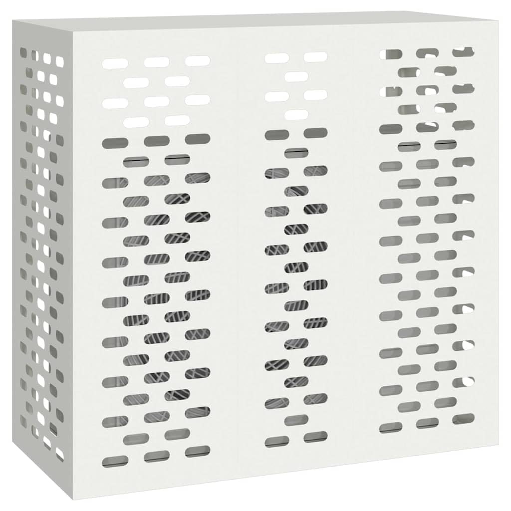 vidaXL Airconditioner hoes Wit 110 x 50 x 105 cm Gegalvaniseerd staal | Strakke lijnen en een matte afwerking, Sterk gebouwd met robuust plastic, Ideaal voor buitenlocaties