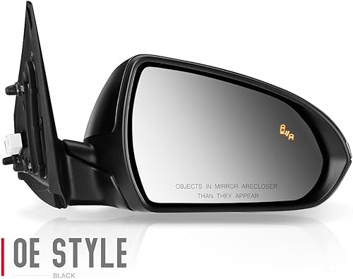 Miniatura 2 de DNA Motoring OEM-MR-HY1321227 Espejo retrovisor de puerta lateral derecho del pasajero con calor alimentado compatible con Elantra 17-18, señal de