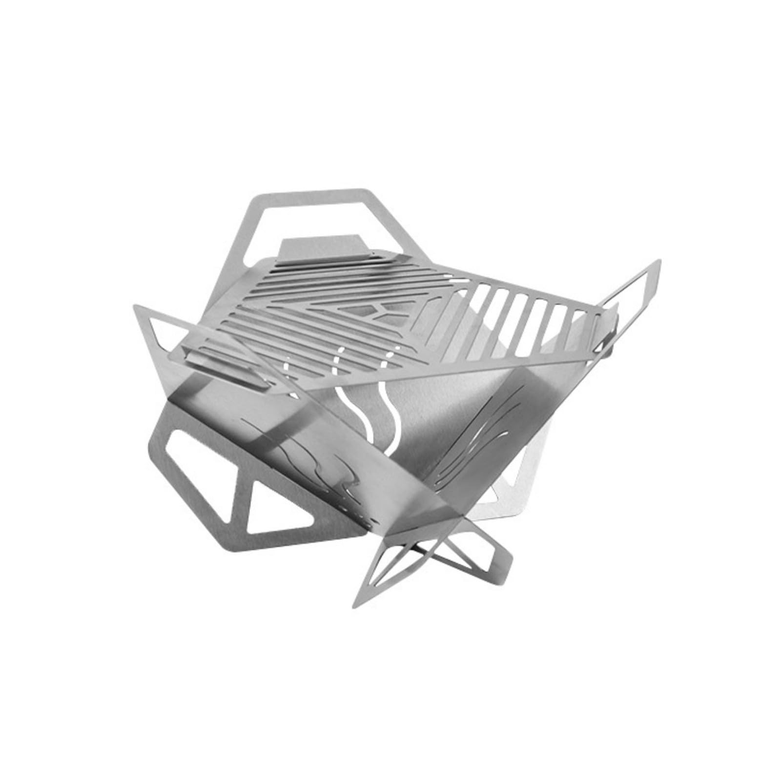 Stainless Steels Grills Folding Pit Foldable BBQ Pit Glove Campfire for Backyard Garden Camping Picnics Folding BBQ Cooker Outdoor Cookware