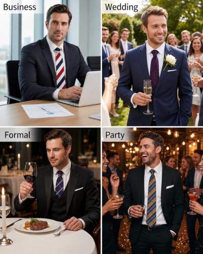 Image of WeiShang Neckties for Men, Classic Formal Tie