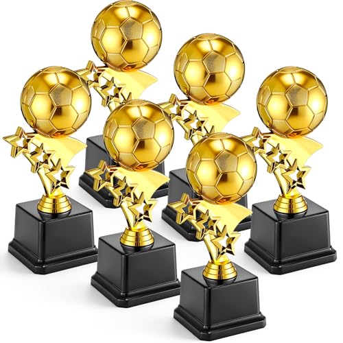 BreezeHug 6 Pack Soccer Trophies for Awards, 7.4 Inch Tall