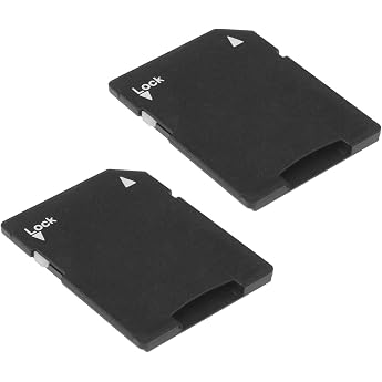 Micro SD Card to SD Adapter - TF/SDHC Adapter for Digital Cameras Computers and Supported Devices - Memory Card Black Pack of 2