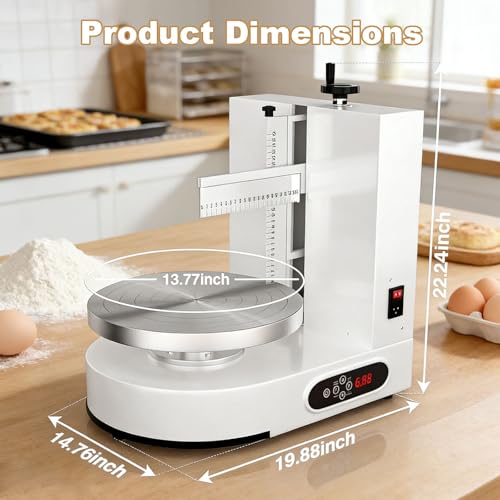 Automatischer Kuchenglätter – 200 W einstellbare Geschwindigkeit, Kuchenglasur-Drehteller für 10,2–30,5 cm Schichtkuchen, kompaktes Design für Heimbäcker und Bäckereien, perfekt für glatte Oberflächen