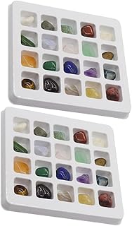 2 Boxes Rough Specimen Decor Teaching Crystal Ores Natural Ore Stones Teaching Rough Ore Specimen Crystal Mineral Specimens Learning Crystal Ores Sample Raw Ore Agate Boxed Student