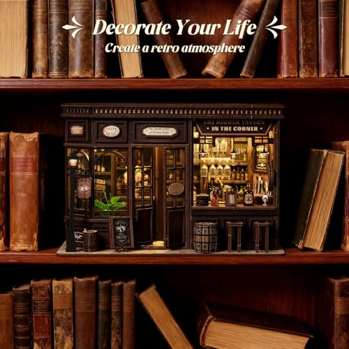 Book Nook Bistro avec Lumière, Maison Miniature DIY Diorama pour Décoration – vue 2