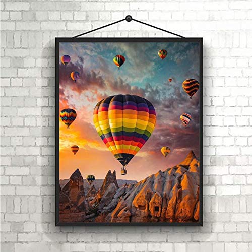 Huacan Diamond Painting Kits for Adults and Beginner Square Full Drill Diamond Arts Craft for Home Wall Decor Gift 11.8×15.7In(Hot air Balloon) - Thumbnail 2