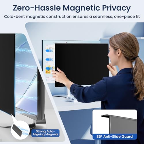 Image of 32 inch & 24 inch Hanging Magnetic Computer Privacy Shield