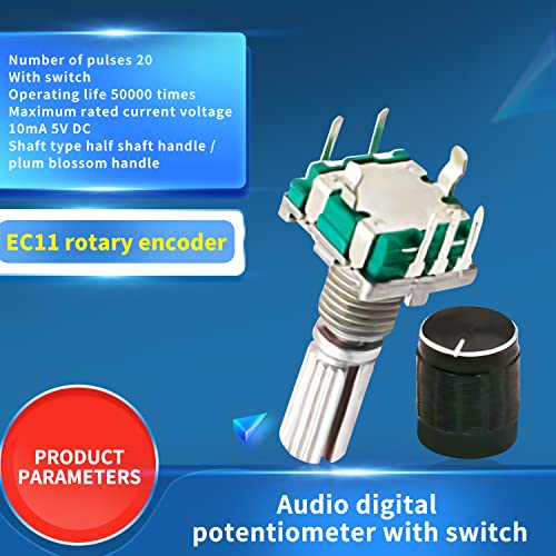 V Telesky 10 Set 360 Degree Ec11 Rotary Encoder - Digital Potentiometer With 20Mm Code Push Button Switch And Knob Cap For Arduino #TOP5