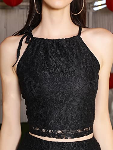 Image of Sera Self Design Shoulder Straps Sleeveless Top Skirt Co-Ord Set