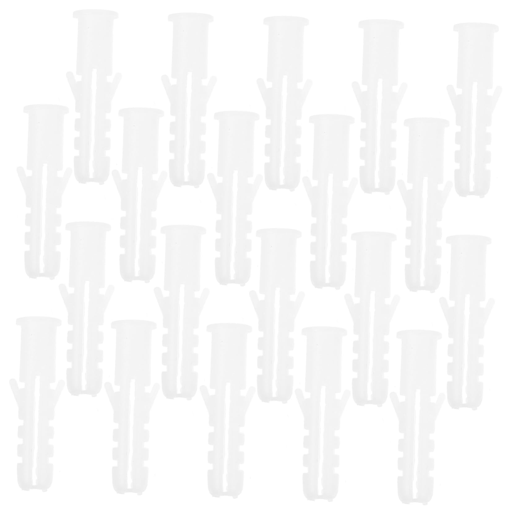 KICHOUSE 100pcs Plastic Expansion Tube Self Tapping Screw Plugs for Pocket Hole Plugs