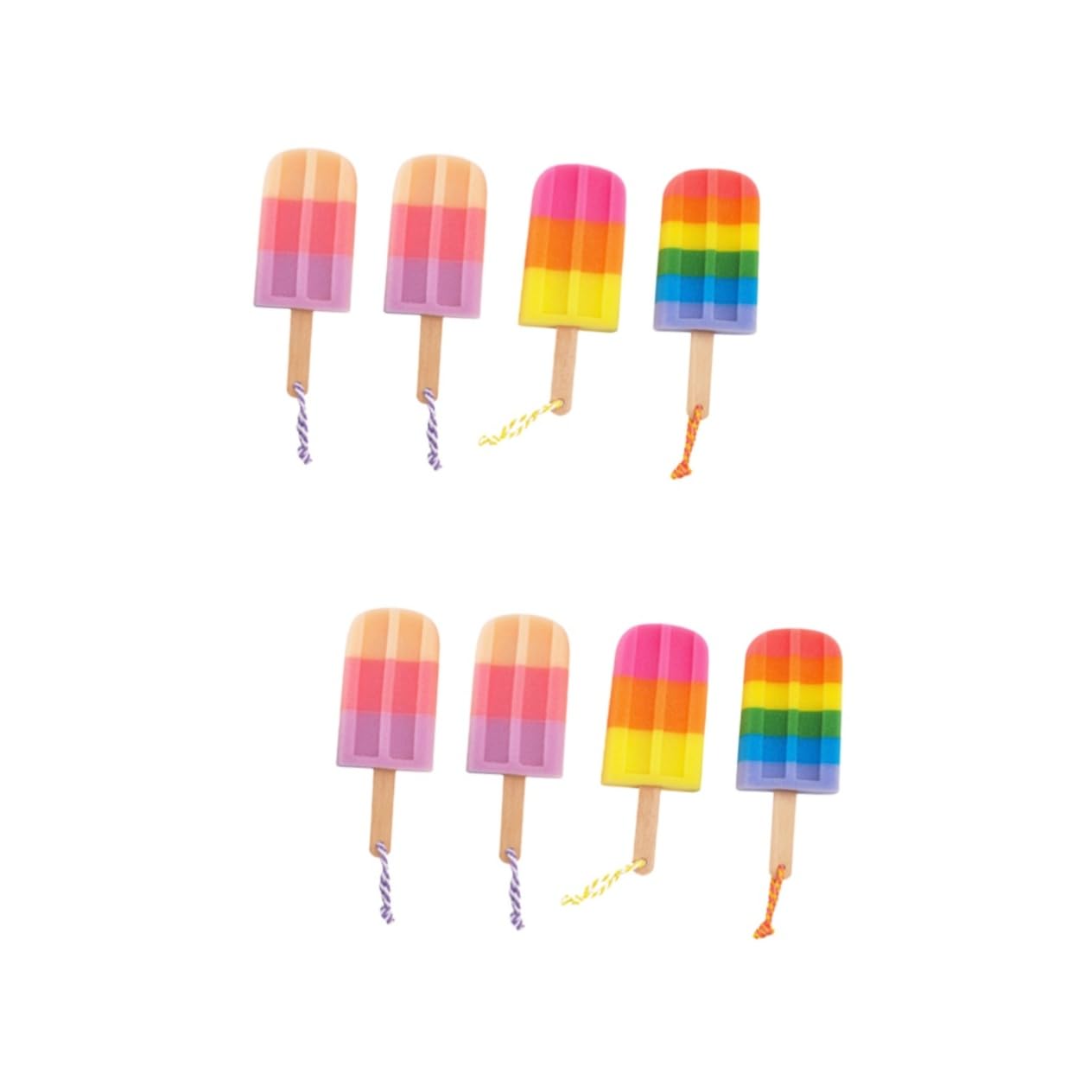WOONEKY 8piezas Esponjas De Ducha Forma De Helado Toalla Exfoliante Para Baños y Ducha Aleatorios