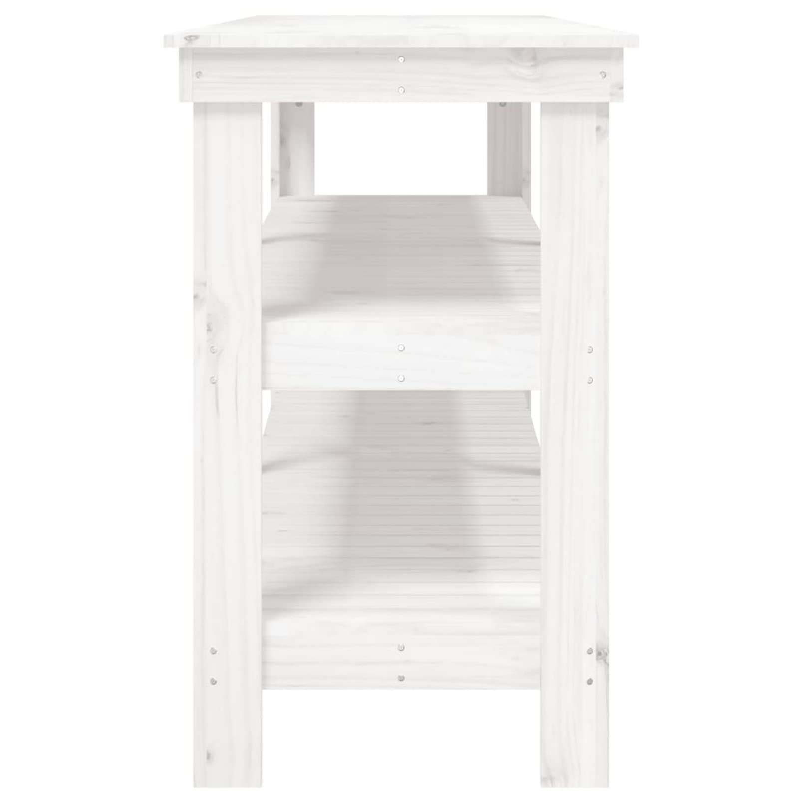 LAPOOH Banco de Trabajo, Mesa De Trabajo Taller, Caballete Mesa, Banco Herramientas, Bancada De Trabalho, Caballete para Mesa, de Madera Maciza de Pino Blanco 181x50x80 cm