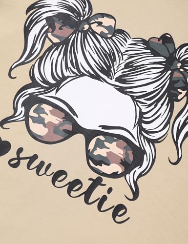 Image of Girls Fall Outfits Sweetie-girl Hoodie and Camo Pants Size 6-16