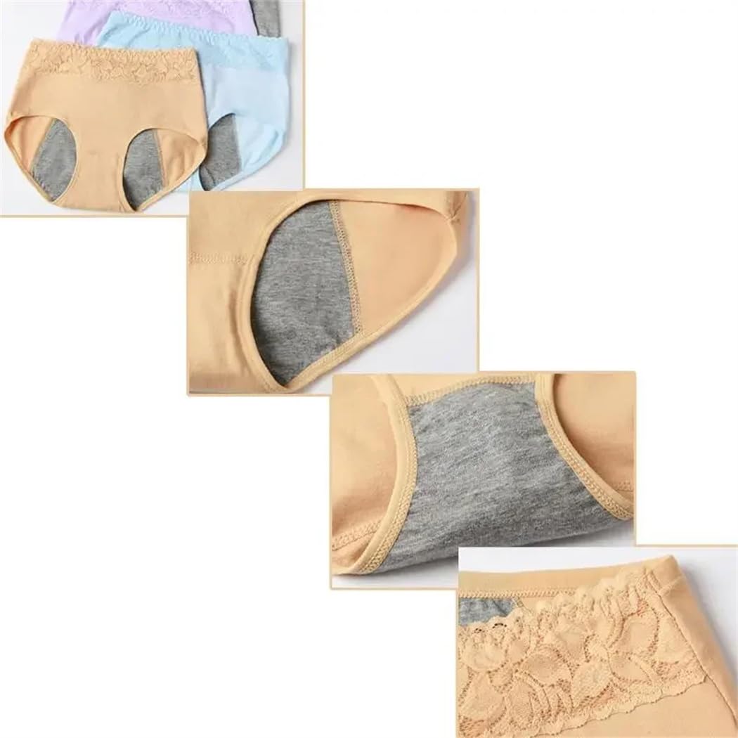 Slip da donna in cotone senza cuciture con decorazione in pizzo a vita medio alta