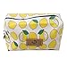 Produktbild Gluckliy Tragbar Make Up Beutel Kleine Kosmetik Tasche Mode Damen Toilettenartikel Beauty Organizer Handtasche mit Reißverschluss (Zitronen Muster)