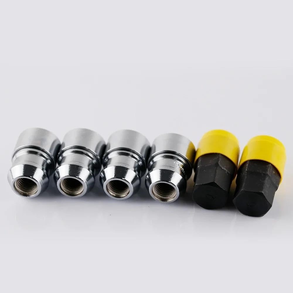 Heyner Set Di 4 Dadi Bloccaggio Ruota Antifurto Per Mitsubishi Shogun Pinin (1998-2007) – M12x1,5, Per Cerchi In Lega Originali, Con Chiave Unica - 2