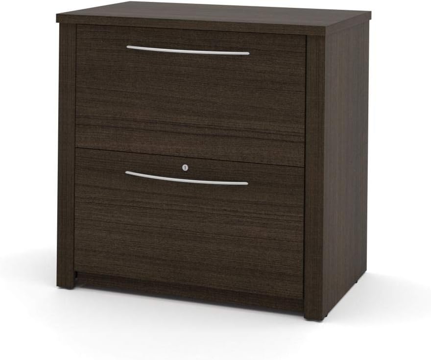 Bestar Embassy Lateral File Cabinet, 30W, Dark Chocolate