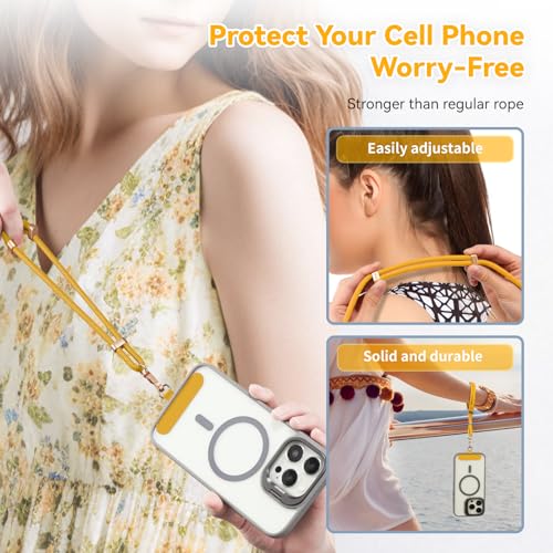 Image of VVAAGG Cell Phone Lanyard for iPhone: Crossbody Phone Strap Adjustable Neck Wrist Strap Anti Theft Long Lanyard Travel Essential for Women Most iPhone and Android Smartphones