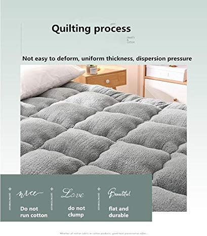 Miniatura 2 de Colchón de felpa de color sólido antideslizante grueso japonés tatami tapete plegable doble futón colchón para recámara, sala de estar, dormitorio,