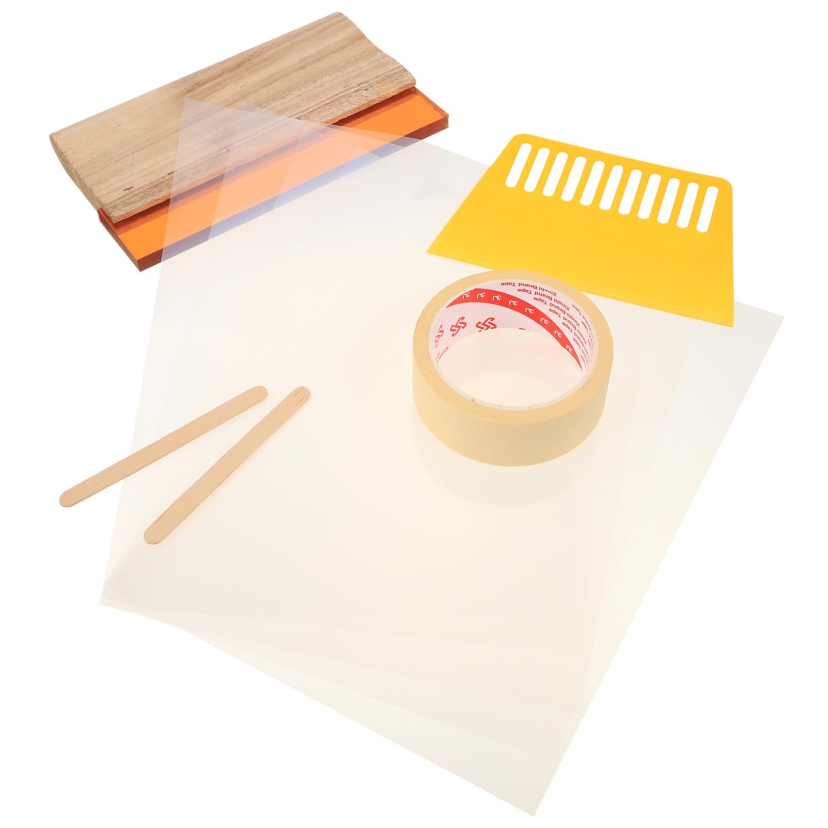 Kit de sérigraphie avec raclette TEHAUX pour réussir vos impressions sans bavure