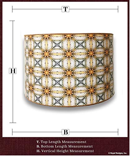 Image of Royal Designs, Inc. Trendy Decorative Handmade Drum Shade, Made in USA, 10in, HBC-8043-10, Sunflowers