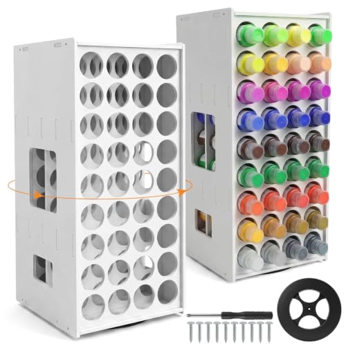 Rotating PVC Paint Bottle Organizer