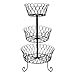Home District 3-Tier Iron Fruit Basket Stand - Countertop Wire Food Storage