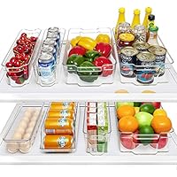 8-Piece HOOJO Plastic Refrigerator Pantry Organizers Set