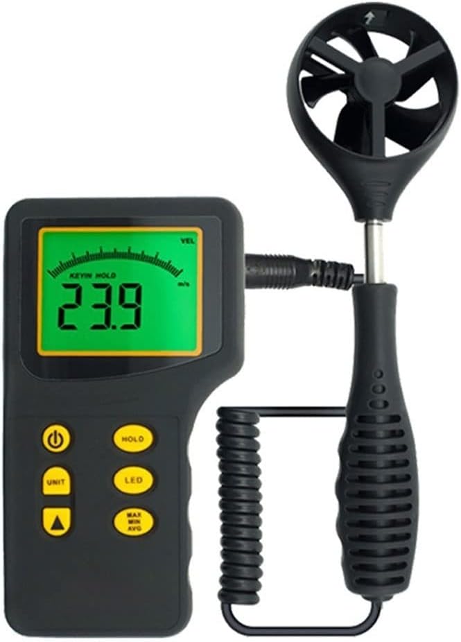 Handheld Anemometer, Digital Wind Speed Meter Measuring Air Speed Air Volume and Dew Point Wet Bulb Temperature Humidity Air Flow Tester for Drone,Sailing, Skiing,Surfing Etc.
