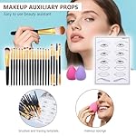 Makeup Set for Women Full Kit Includes, eyeshadow、 liquidfoundation,Loose powder,Eyebrow pencil,Lipstick Eye Pencil Makeup BrushesMakeup practice board 4-color lip gloss set - Image 5