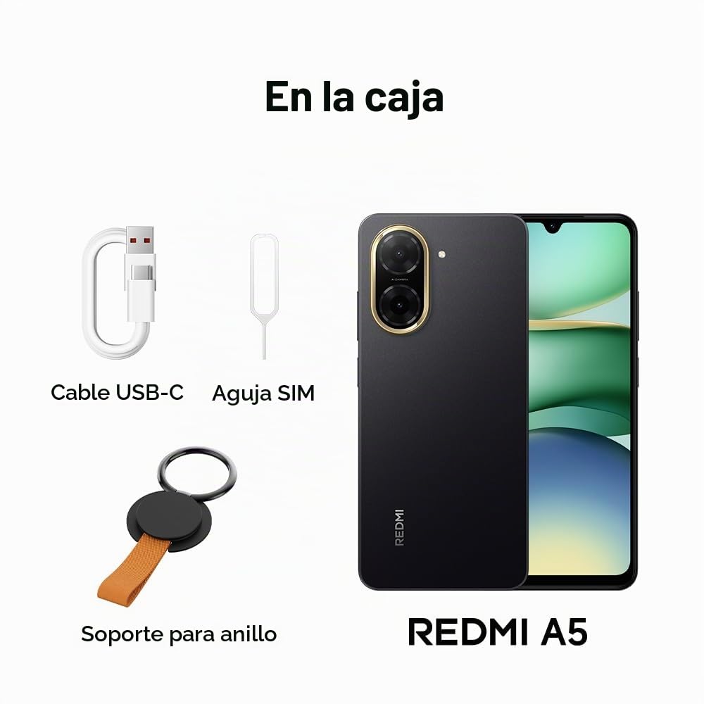 Xiaomi Redmi A5 Smartphone - 3GB+64GB, Pantalla HD+ de 6.5