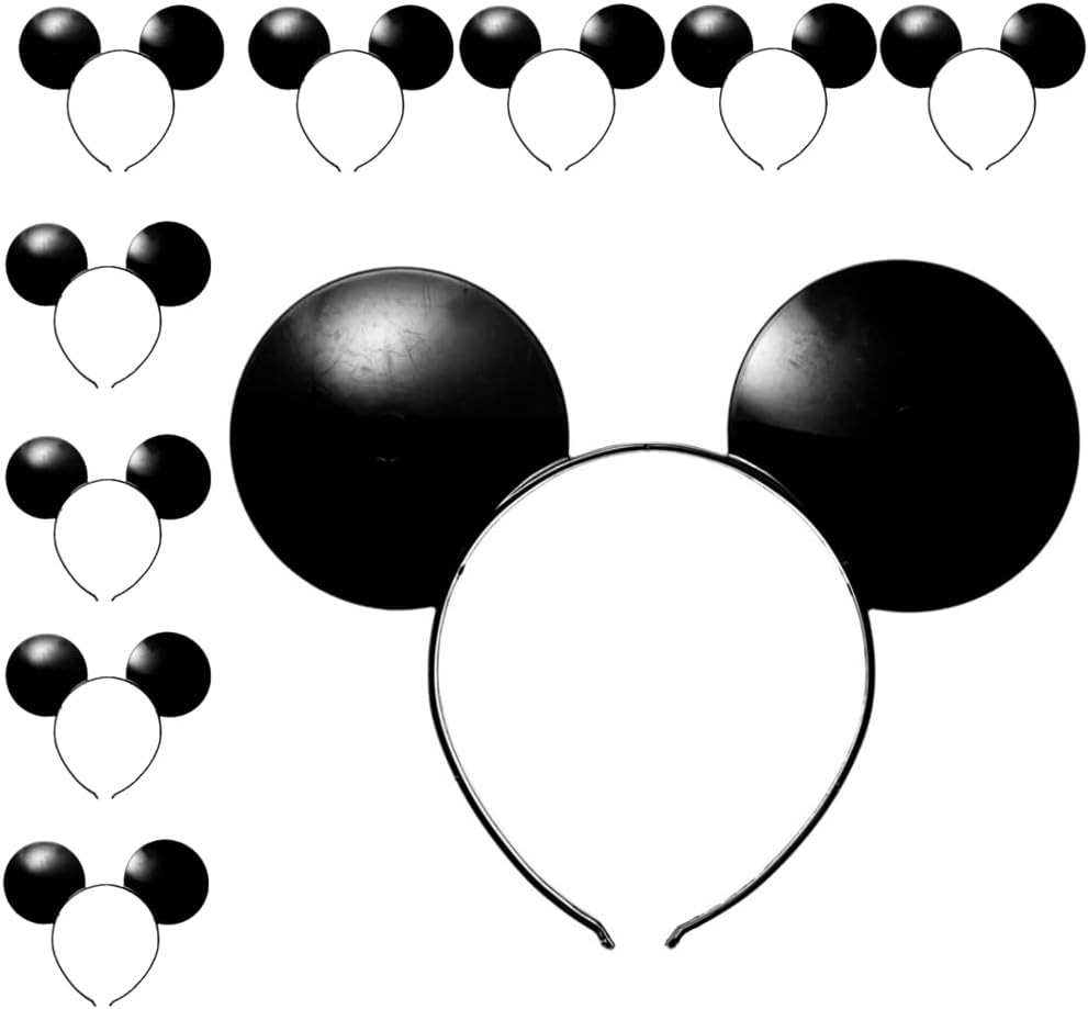 Kit 10 Tiaras de Orelhas Arquinho Infantil serve em Crianças e Adultos Tipo Mickey Festa Infantil Lembrancinha