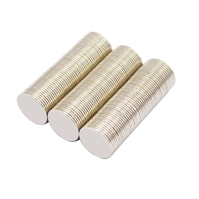 Magnete al neodimio 15x1mm/15x2mm Piccolo foglio rotondo Magnetico Imanes Permanente NdFeB Magneti a disco potenti e super resistenti (Color : 15x2mm(100pcs))