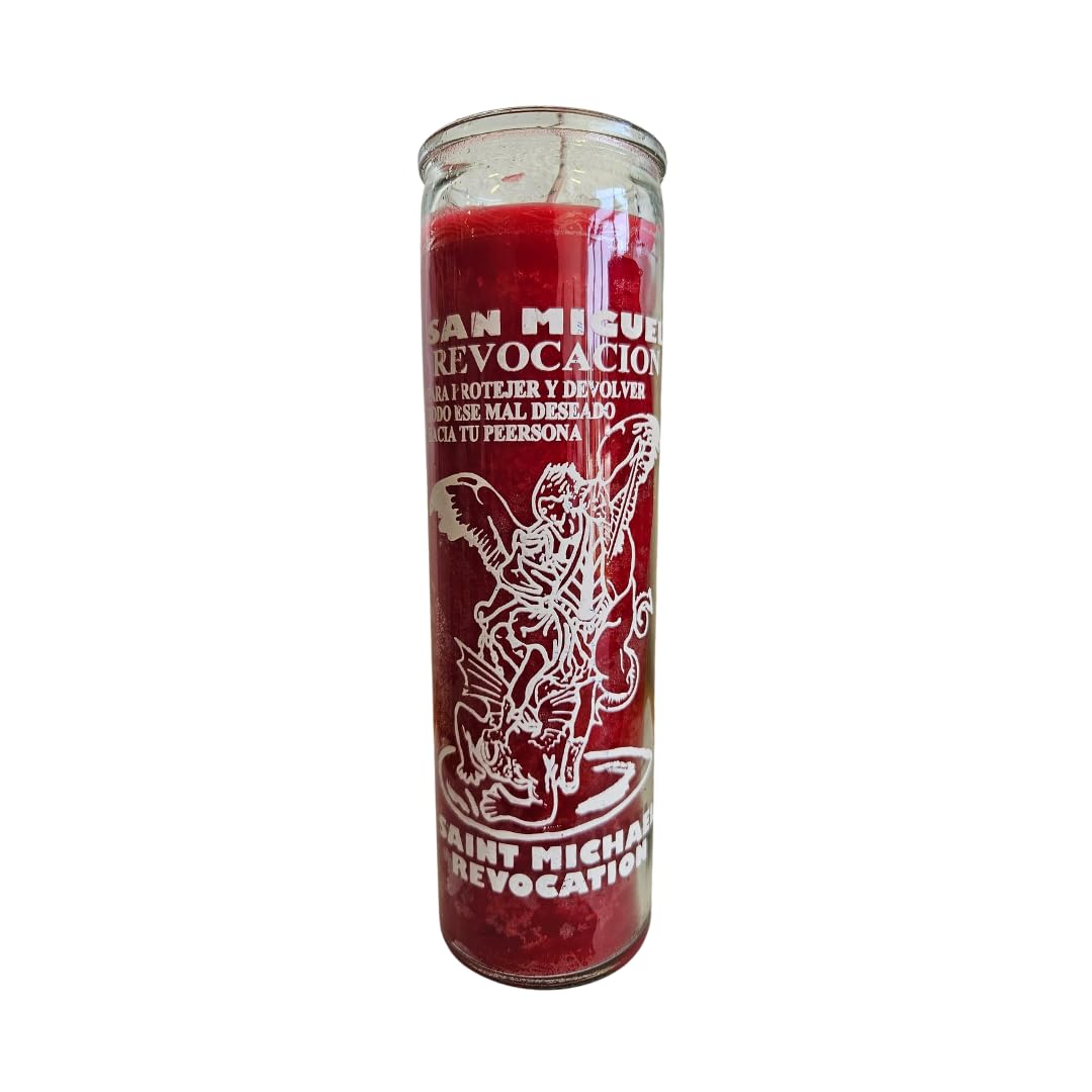 Amazon.com: Saint Michael Revocation Red 7 Day Ritual Candle Glass
