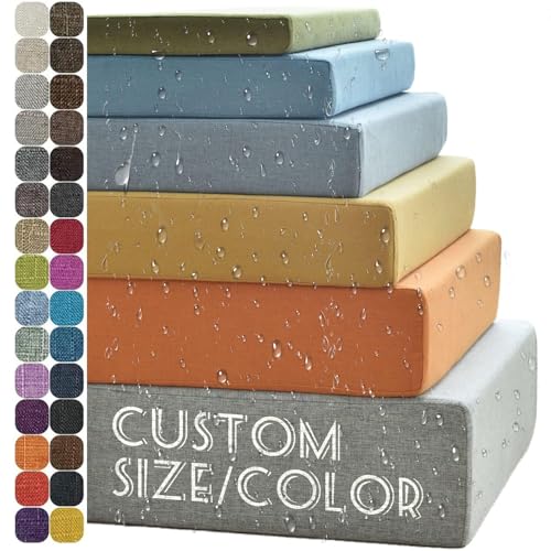 JIcloun Coussin de Banc sur Mesure, Exterieur Impermeable Coussin Banquette Interieur Personnalisée...