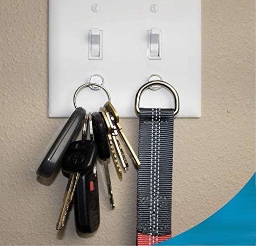 Magnetic Key Rack | Smart Design for Keychain, Rings, Keys, FOBs - Easy Install (6-pack)