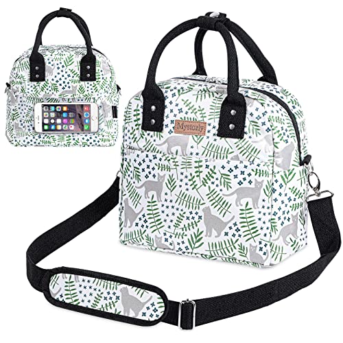 Mystorly Bolsa Isotérmica de Almuerzo 13L Gran Lunch Bag Bolsa Térmica Porta Bolso de Picnic Bolsa Nevera para Almuerzo con Correa Ajustable para Picnics Playa Soporte Camping (Estilo 5) Cover