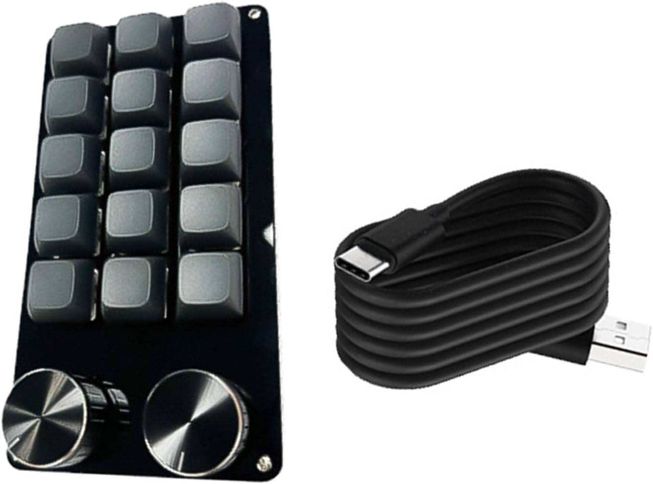 ゲームワークステーションの複雑なコマンド用のダブルカスタマイズ可能なノブメカニカルゲームキーパッドを備えたマクロキーボード  ダブルカスタマイズ可能なノブを備えたマクロキーボードゲームワークステーションの複雑なコマンド用のメカニカルゲームキーパッド ゲーム ...