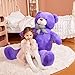 IKASA Giant Teddy Bear Stuffed Animal Plush Toy,Large Cute Jumbo Soft Toys,Huge Big Size Fluffy Plushie,Gifts for Kids (Purple, 47 inches)