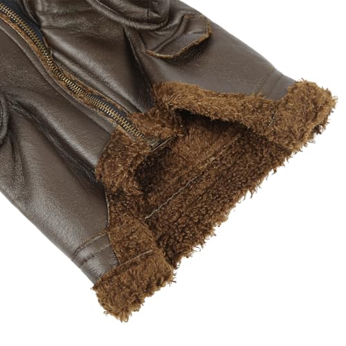 Hunde-Winter-Ledermantel, Hunde-Lederjacke, Warm für den Winter, für Draußen, für Kleine, Mittelgroße Hunde, für Katzen (S)