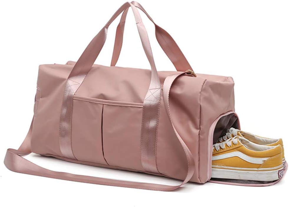 Dry Wet Separated Gym Bag,Sport Gym Duffle Holdall Bag Training Handbag Yoga bag Travel Overnight Weekend Shoulder Tote Bag with Shoes Compartment for Man and Women
