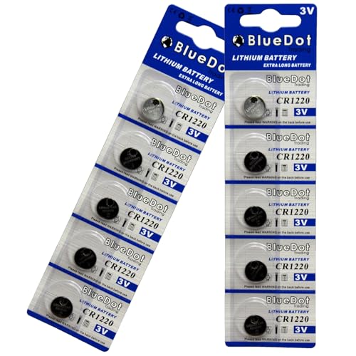 Pilas de botón CR1220 Lithium 10 unidades miniatura 4