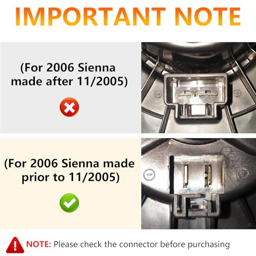 Image of Front HVAC AC Blower Motor Assembly 700054 Fit for Toyota Camry 2002-2006 Sienna 2004-2006 Solara 2004-2008, Heater Blower Replacement 8710306041 87103-07020