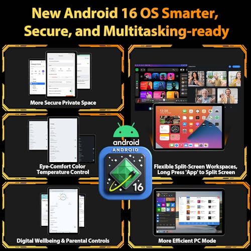 Image of 2026 Android Tablet with Keyboard, Upgraded Android 16 tablet with 26GB+256GB+2TB Expand, 10 inch Tablet PC with 8-Core, Gemini AI, WiFi, 8000mAh, GMS,GPS, 2-in-1 Tablet with Case,Mouse,Stylus (Green)